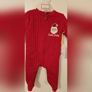 Kyle And Deena Cozy Red Santa Baby Footie